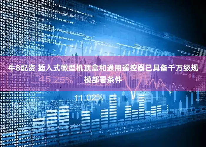 牛8配资 插入式微型机顶盒和通用遥控器已具备千万级规模部署条件